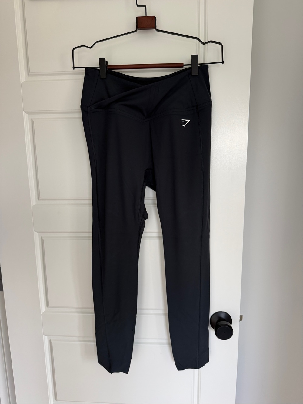 Gymshark Charcoal Grey Performance Leggings with Logo Waistband